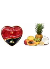 Массажная свеча с ароматом экзотических фруктов Bougie Massage Candle - 35 мл. - Plaisir Secret - купить с доставкой в Рубцовске