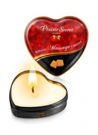 Массажная свеча с ароматом карамели Bougie Massage Candle - 35 мл. - Plaisir Secret - купить с доставкой в Рубцовске