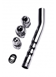 Металлический анальный душ с тремя насадками - ToyFa - купить с доставкой в Рубцовске
