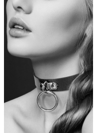 Узенький ошейник из полиуретана с кольцом - Bijoux Pour Toi - купить с доставкой в Рубцовске