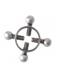 Серебристые зажимы для сосков на винтах - ToyFa - купить с доставкой в Рубцовске