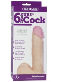 Ультра реалистичная насадка Vac-U-Lock  6  ULTRASKYN Cock - 17,3 см. - Doc Johnson - купить с доставкой в Рубцовске