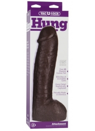 Большая насадка для трусиков Vac-U-Lock Realistic Hung - 31,7 см. - Doc Johnson - купить с доставкой в Рубцовске