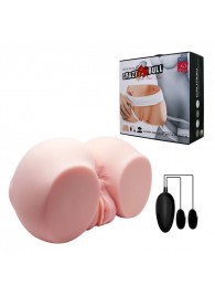 Телесный мастурбатор с двумя любовными тоннелями и вибрацией - Baile - в Рубцовске купить с доставкой
