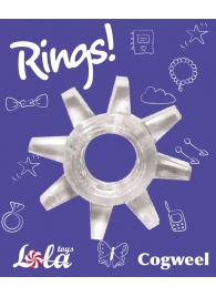 Прозрачное эрекционное кольцо Rings Cogweel - Lola Games - в Рубцовске купить с доставкой