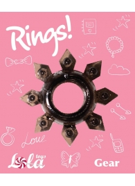 Чёрное эрекционное кольцо Rings Gear - Lola Games - в Рубцовске купить с доставкой
