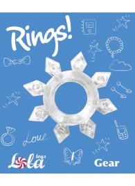 Прозрачное эрекционное кольцо Rings Gear - Lola Games - в Рубцовске купить с доставкой