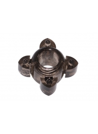 Чёрное эрекционное кольцо Rings Screw - Lola Games - в Рубцовске купить с доставкой