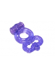 Фиолетовое эрекционное кольцо Rings Treadle с подхватом - Lola Games - в Рубцовске купить с доставкой
