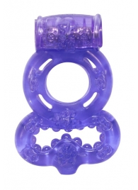 Фиолетовое эрекционное кольцо Rings Treadle с подхватом - Lola Games - в Рубцовске купить с доставкой