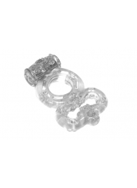 Прозрачное эрекционное кольцо Rings Treadle с подхватом - Lola Games - в Рубцовске купить с доставкой