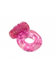 Розовое эрекционное кольцо с вибрацией Rings Axle-pin - Lola Games - в Рубцовске купить с доставкой