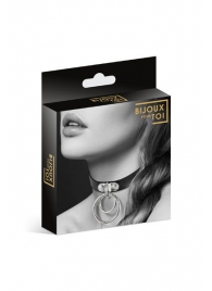 Черный чокер с двумя кольцами - Bijoux Pour Toi - купить с доставкой в Рубцовске