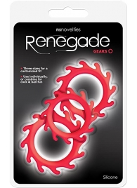 Набор из 3 красных эрекционных колец Renegade Gears - NS Novelties - в Рубцовске купить с доставкой