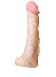 Реалистичная насадка с мошонкой REAL Standard - 18 см. - LOVETOY (А-Полимер) - купить с доставкой в Рубцовске