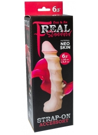Насадка REAL Standard со спиралевидным узором - 19 см. - LOVETOY (А-Полимер) - купить с доставкой в Рубцовске