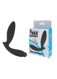 Чёрный вибростимулятор простаты Sex Expert Vibe Pleasure - Sex Expert - в Рубцовске купить с доставкой