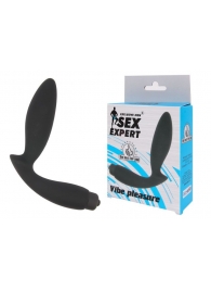 Чёрный вибростимулятор простаты Sex Expert Vibe Pleasure - Sex Expert - в Рубцовске купить с доставкой