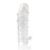 Закрытая прозрачная рельефная насадка Crystal sleeve - 13 см. - Erowoman-Eroman - в Рубцовске купить с доставкой