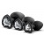 Набор из 3 черных пробок с прозрачным кристаллом-сердечком Bling Plugs Training Kit - Blush Novelties - купить с доставкой в Рубцовске
