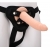 Телесный страпон на черных трусиках STRAP ON REAL DILDO - 20 см. - Dream Toys - купить с доставкой в Рубцовске