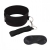 Черный ошейник с длинным поводком Collar and Leash Set - Lux Fetish - купить с доставкой в Рубцовске