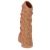 Телесная насадка с венками и открытой головкой Nude Sleeve S - 10 см. - KOKOS - в Рубцовске купить с доставкой