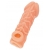 Телесная закрытая насадка с венками Cock Sleeve Size L - 17,6 см. - KOKOS - в Рубцовске купить с доставкой