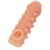 Телесная закрытая насадка с шариками Cock Sleeve Size M - 15,6 см. - KOKOS - в Рубцовске купить с доставкой