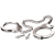 Металлические наручники Metal Leg Cuffs - Pipedream - купить с доставкой в Рубцовске