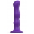 Фиолетовая насадка Strap-On-Me Dildo Geisha Balls size XL - Strap-on-me - купить с доставкой в Рубцовске
