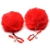 Красные зажимы на соски с помпонами Pom Pom - XR Brands - купить с доставкой в Рубцовске