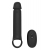 Черная насадка-удлинитель с вибрацией Vibrating Extender With Remote - Dream Toys - в Рубцовске купить с доставкой