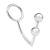 Кольцо на пенис с анальным стимулятором Two Bead Stainless Steel Anal Hook   Cock Ring - BlueLine - в Рубцовске купить с доставкой