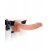 Телесный полый страпон с вибрацией Vibrating Hollow Strap-On with Balls - 24 см. - Pipedream - купить с доставкой в Рубцовске