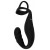 Черное эрекционное кольцо со стимуляцией промежности и анальной пробкой Cock Ring with RC Prostate Plug - Orion - в Рубцовске купить с доставкой