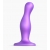 Фиолетовая насадка Strap-On-Me Dildo Plug Curvy size M - Strap-on-me - купить с доставкой в Рубцовске