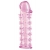 Гелевая розовая насадка на фаллос с шипами - 12 см. - Toyfa Basic - в Рубцовске купить с доставкой