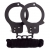 Чёрные наручники из листового металла в комплекте с веревкой BONDX METAL CUFFS LOVE ROPE SET - Dream Toys - купить с доставкой в Рубцовске