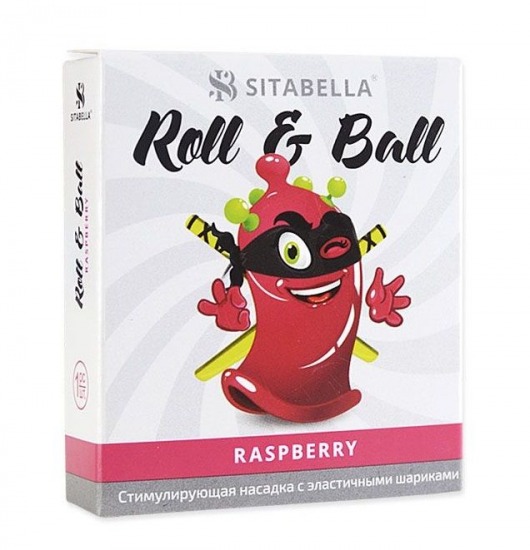 Стимулирующий презерватив-насадка Roll   Ball Raspberry - Sitabella - купить с доставкой в Рубцовске