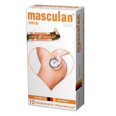 Розовые презервативы Masculan Ultra Long Pleasure с колечками, пупырышками и продлевающим эффектом - 10 шт. - Masculan - купить с доставкой в Рубцовске