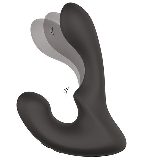 Чёрный массажер простаты с 2 моторами BOOTY ROCKER - Dream Toys - в Рубцовске купить с доставкой
