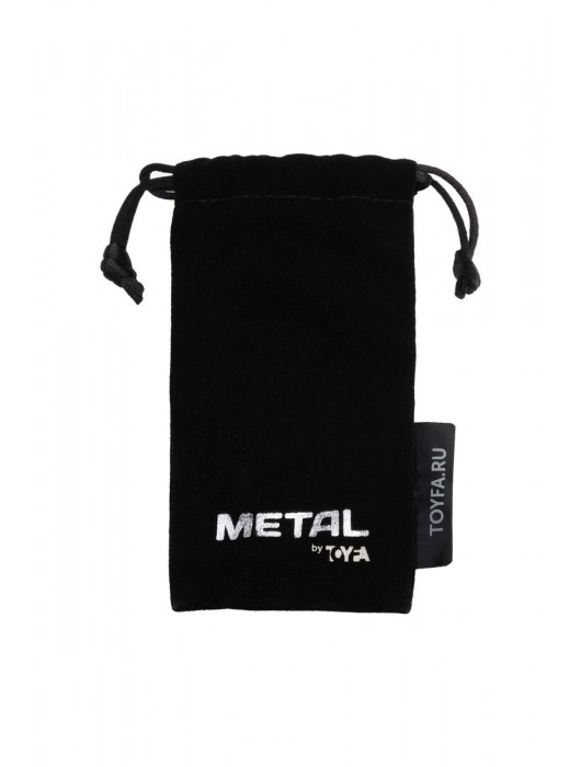 Серебристая коническая анальная пробка с красным кристаллом - 8 см. - ToyFa - купить с доставкой в Рубцовске