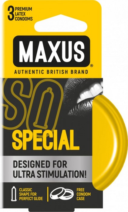 Презервативы с точками и рёбрами в железном кейсе MAXUS Special - 3 шт. - Maxus - купить с доставкой в Рубцовске