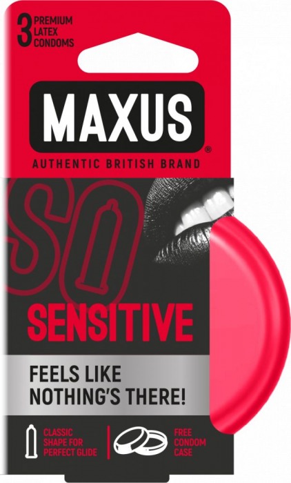 Ультратонкие презервативы в железном кейсе MAXUS Sensitive - 3 шт. - Maxus - купить с доставкой в Рубцовске