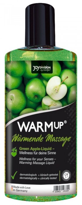 Массажное масло WARMup Green Apple с ароматом яблока - 150 мл. - Joy Division - купить с доставкой в Рубцовске
