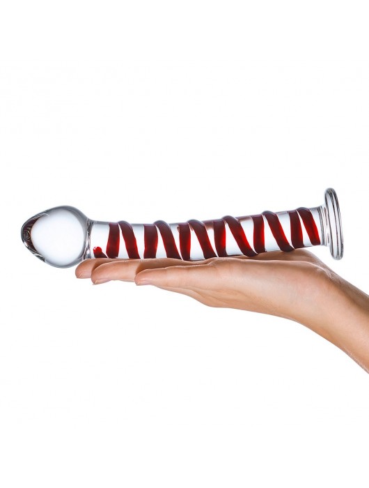 Фаллоимитатор из стекла ручной работы Mr. Swirly, 20 см - Glas