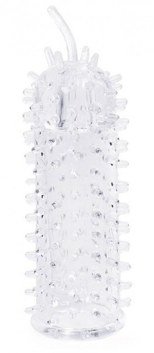Закрытая рельефная насадка Crystal sleeve с усиками - 12 см. - Erowoman-Eroman - в Рубцовске купить с доставкой