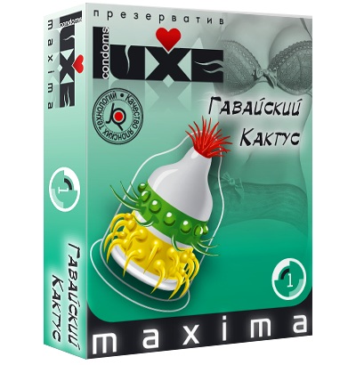 Презерватив LUXE Maxima  Гавайский Кактус  - 1 шт. - Luxe - купить с доставкой в Рубцовске