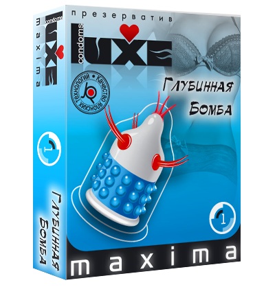 Презерватив LUXE Maxima  Глубинная бомба  - 1 шт. - Luxe - купить с доставкой в Рубцовске
